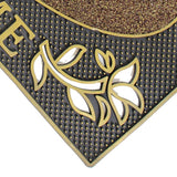 JVL Gold Welcome Scraper Doormat 45x75cm
