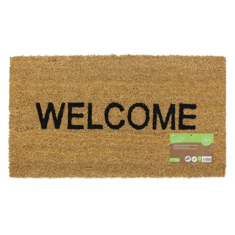 JVL Welcome Latex Coir Doormat 33.5x60cm