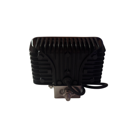 A black ribbed rectangular light fixture or LED module with a metal mounting bracket and attached cable, shown against a plain white background.
247 Lighting LED Rectangular Work Lamp | 6 Inch | 18W | 12-24V