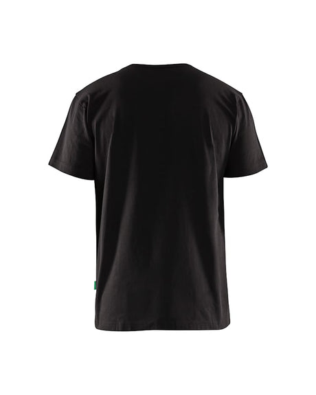 Black t-shirt on a white background