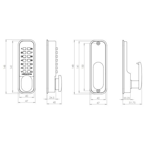 Carlisle Brass Mechanical Digital Door Lock