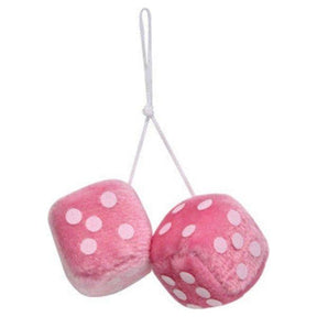 Carpoint Fuzzy Dice - Pink