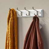 Headbourne Hat & Coat 4 Hook Rail | White Board