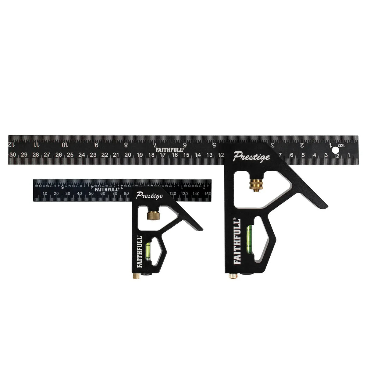 Faithfull 150mm (6") & 300mm (12") Combi Square Set