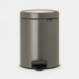 Brabantia Newicon Pedal Bin - 5L - Platinum