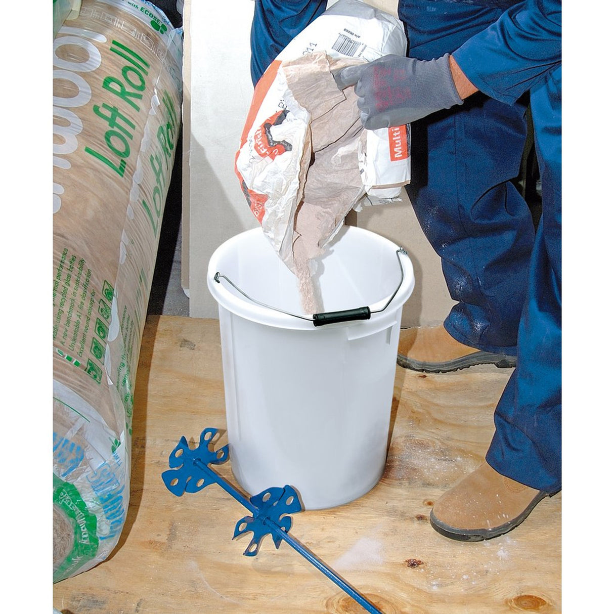 Draper Plasterers Mixing Bucket - 25L | White 
