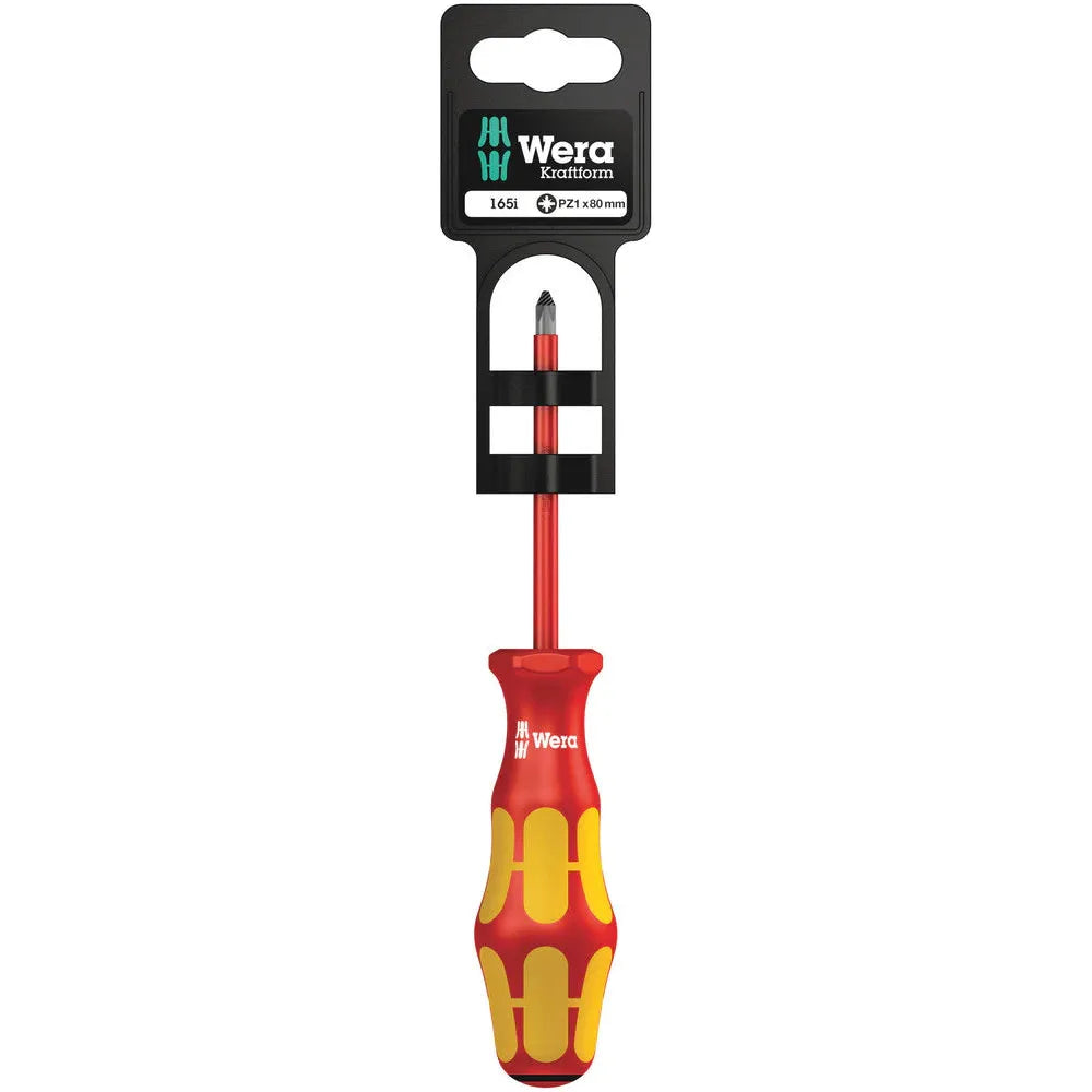 Wera 165 i PZ VDE Insulated screwdriver for Pozidriv screws - PZ 1 x 80 mm