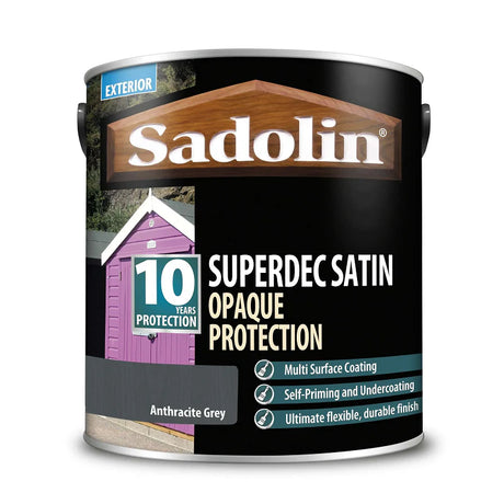 Sadolin Superdec Satin Wood - Anthracite Grey