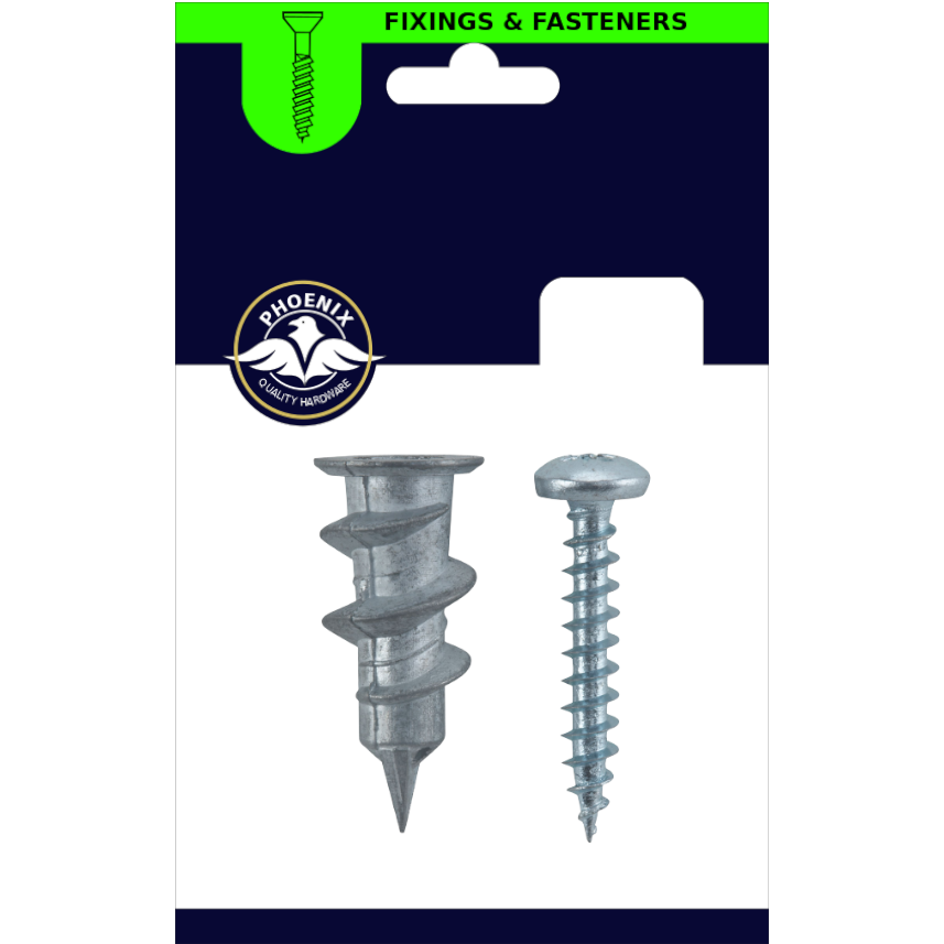 Phoenix Driva Plaster Board Fixing Metal - 10x30mm | Pack of 4