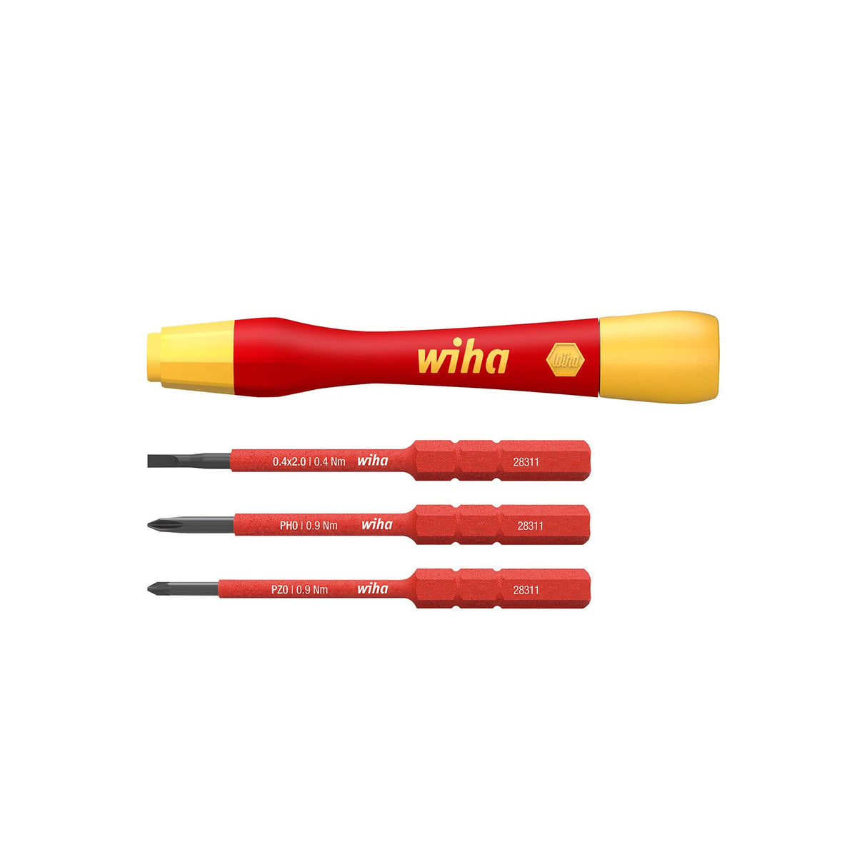 Wiha 43167 Fine Screwdriver set PicoFinish SlimVario Electric 1000V With Slimbits | 4 piece