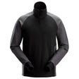 Snickers 2841 Two coloured 1/2 zipped Sweatshirt - Black