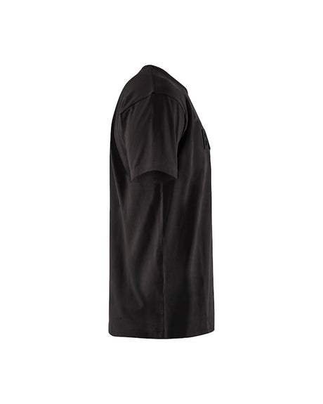 Black t-shirt on a white background