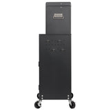 Black rolling cart with wheels on a white background Draper Combined Roller Cabinet and Tool Chest | 8 Drawer - 24"