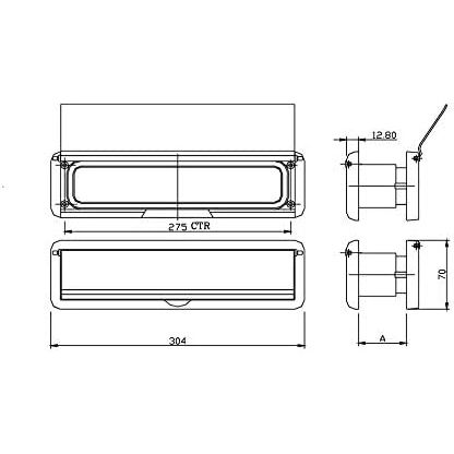 Yale 12" Letterplate