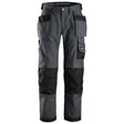 Snickers 3214 Canvas+ Craftsmen Holster Pockets TrousersSteel Grey