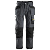 Snickers 3214 Canvas+ Craftsmen Holster Pockets TrousersSteel Grey