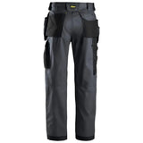 Snickers 3214 Canvas+ Craftsmen Holster Pockets Trousers Steel Grey