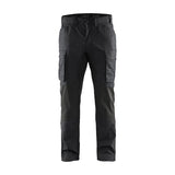 Black cargo pants on a white background. Blaklader 1459 Service Trousers Stretch