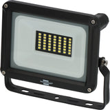 LED flood light with black frame and visible brand name on a white Brennenstuhl JARO 3060 LED Spotlight 20W | 2300 Lumen | IP65 Outdoor LED Floodlightbackground