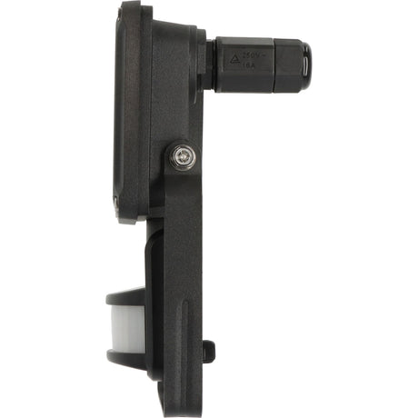 Black metal bracket with a cylindrical component on a white background Brennenstuhl JARO 1060 P LED Spotlight with Motion Detector | 10W | 1150 Lumen | IP65