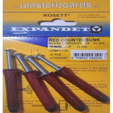 Expandet Rosett Red Countersunk Screw M5x75mm | Pack of 4