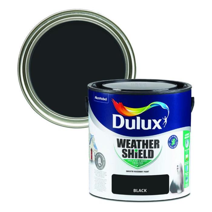 Dulux Weathershield Black Masonry Paint - 2.5L