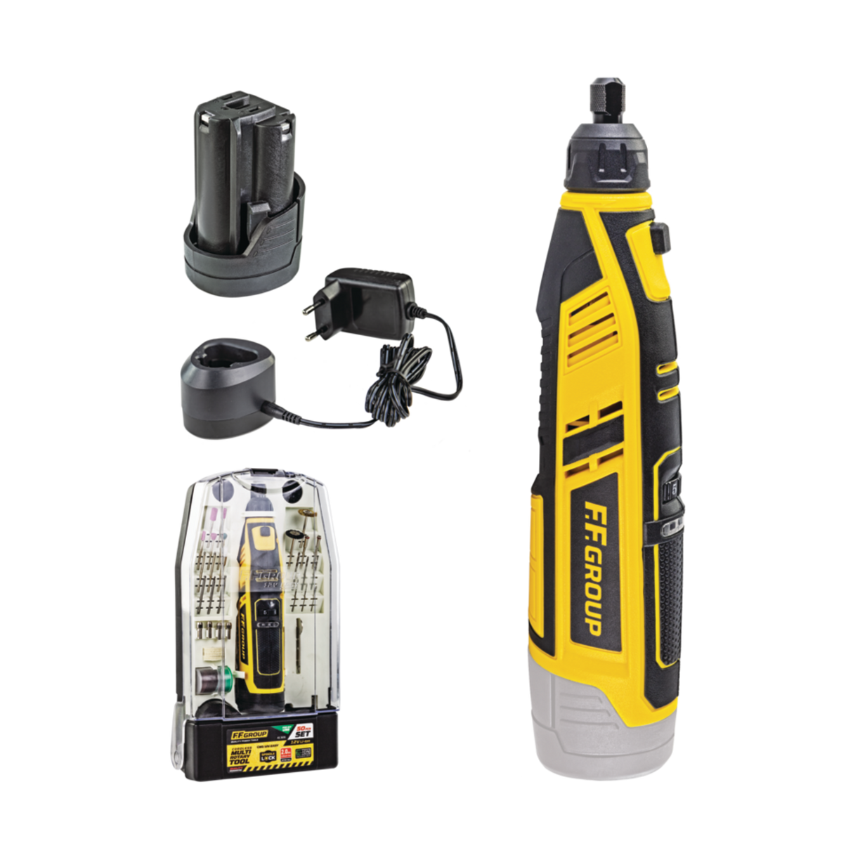 FF Group Cordless Rotary Tool Kit With 2AH Battery
