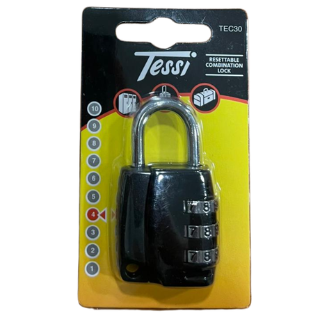 Tessi 30MM Resettable Combination Lock  | Assorted 