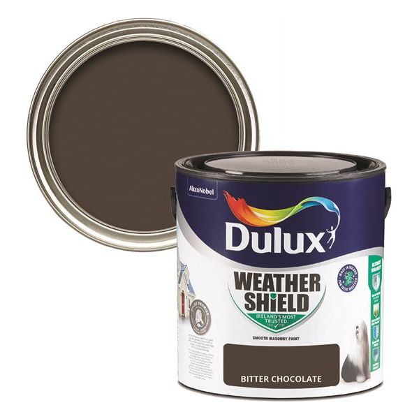 Dulux Weathershield Bitter Chocolate Masonry Paint - 2.5L