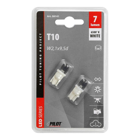 Lampa 12V lamp 1 Led - T10 - W2, 1 X 9, 5D- White
