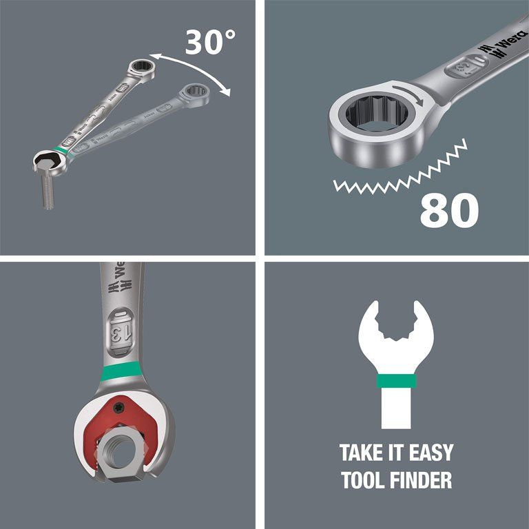Wera 6000 Joker Ratcheting combination wrench - 19 x 246 mm
