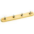 Headbourne Small Hook Rail 4 Chrome Hooks On Pine Board