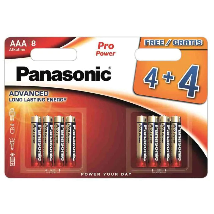 Panasonic Exterme AAA Batteries | 4+4 Free