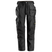 Snickers 6224 AllroundWork Canvas+ Stretch Work Trousers+ Holster Pockets | Black