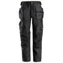 Snickers 6224 AllroundWork Canvas+ Stretch Work Trousers+ Holster Pockets | Black