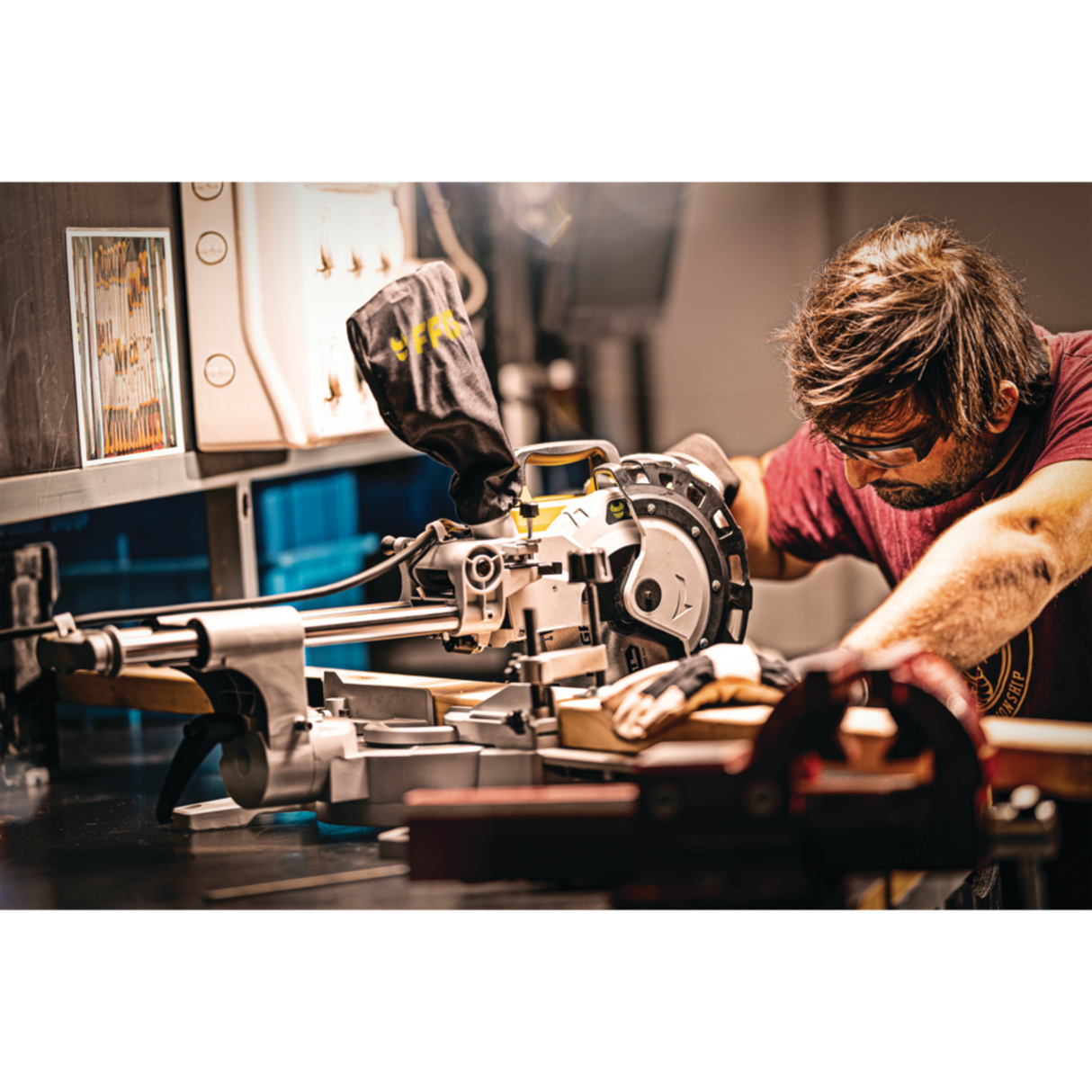 FF Group Sliding Compound Mitre Saw 220V - 1450W