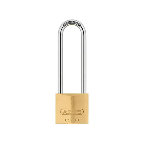 Abus 65 Brass Long Shackle Padlock 