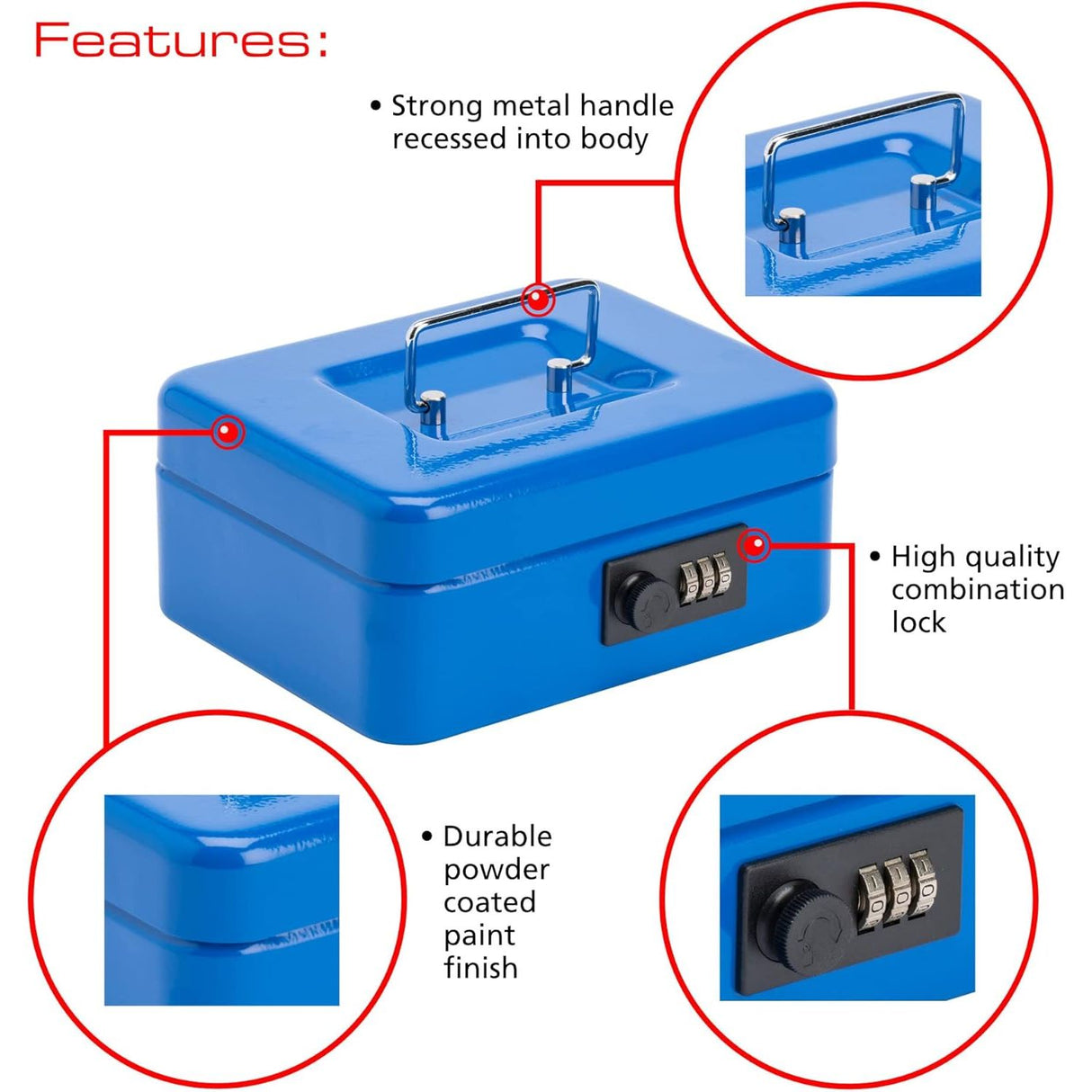 Sterling Combintation Cash Box | Blue