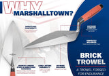 Marshalltown Philadelphia Brick Trowel 11" DuraSoft handle