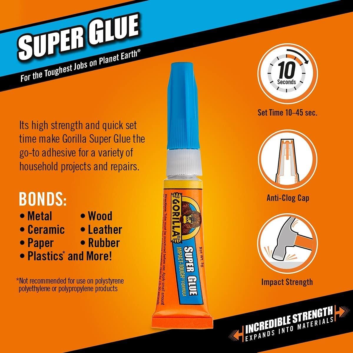 Gorilla Super Glue Gel - 2x3g