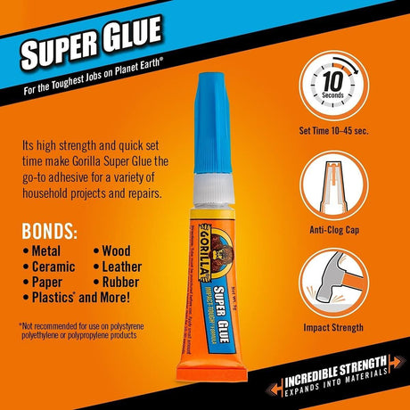 Gorilla Super Glue Gel - 2x3g