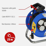 Brennenstuhl 25M Ext 13A 1.5 220V Garant Cable Reel
