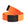 Orange belt with a black buckle on a white background