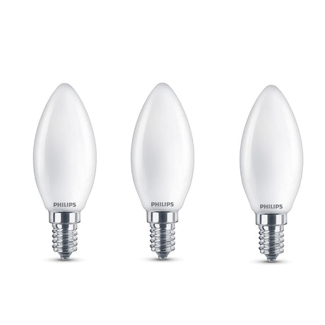 Philips LED Candle Bulb E14 – 470 Lumen Warm White | Pack of 3