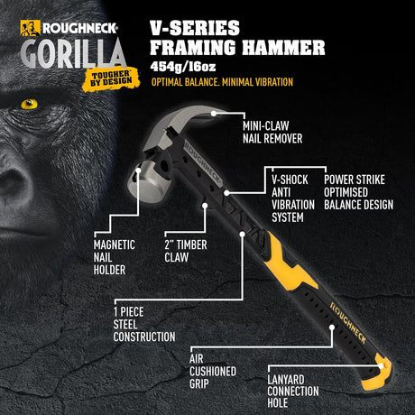 Roughneck Gorilla V-Series Framing Hammer