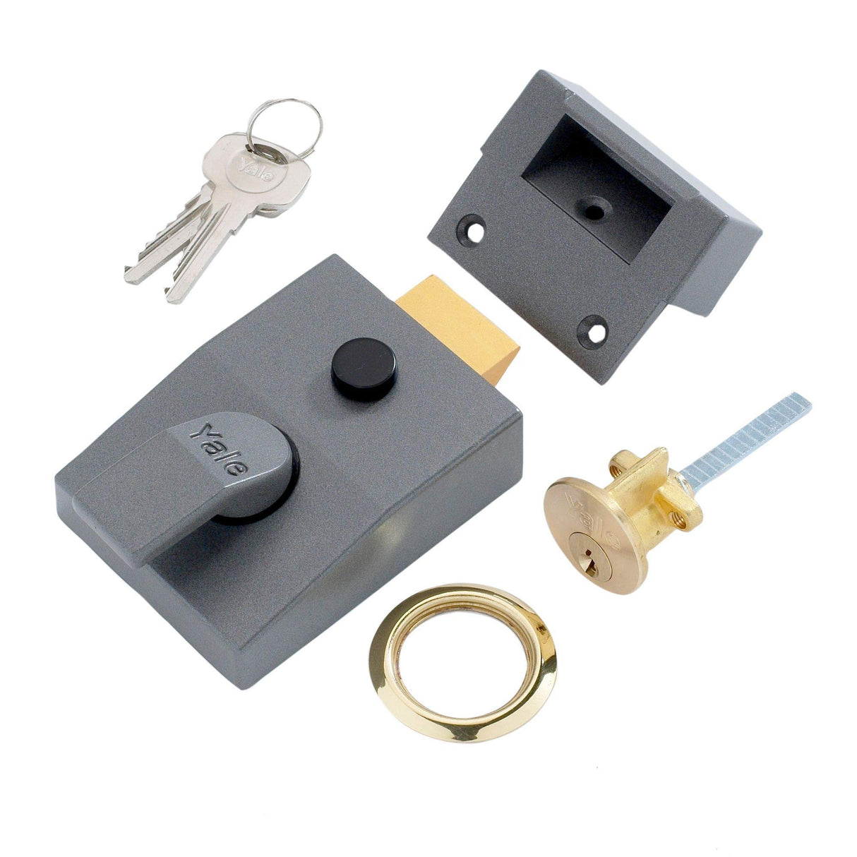 Yale P89 Deadlocking Nightlatch with Brass Cylinder