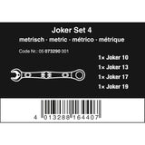 Wera Joker Combi Ratchet Spanner Set of 4 in a Roll