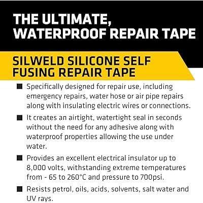 Everbuild Silweld Silicone Repair Tape | Black - 3m