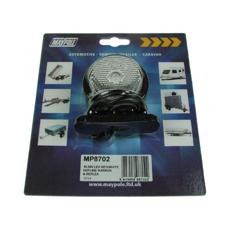Maypole WAS 10 - 30V Led Red/White Outline Marker Lamp
