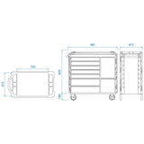King Tony D8X Squad Model Tool Trolley - 10 Drawers 